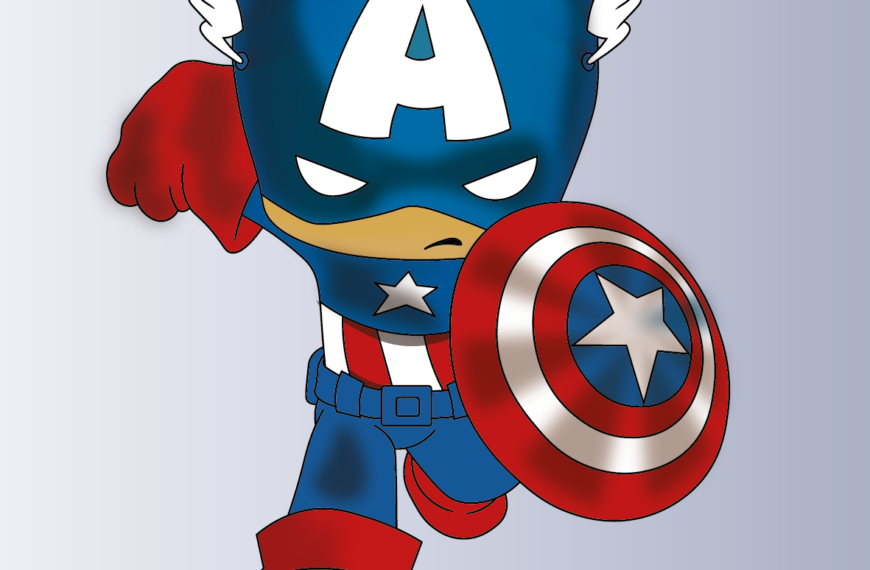 Capitán América Marvel Mini Vector Eps