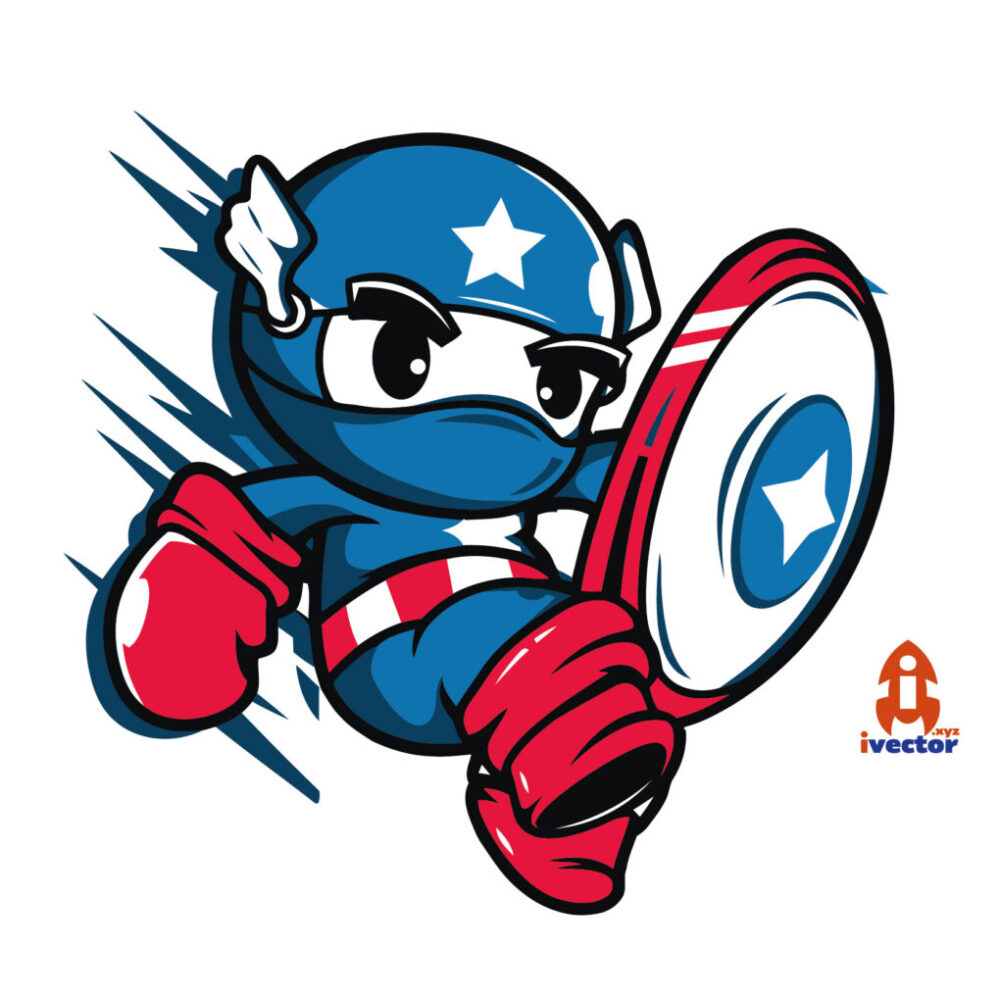 Capitán América Ninja vector