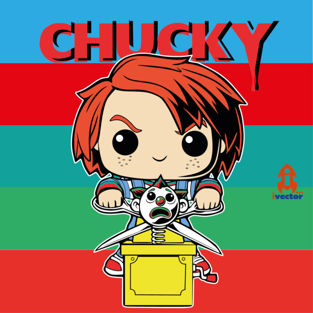 Chucky Tijeras Chibi Vector