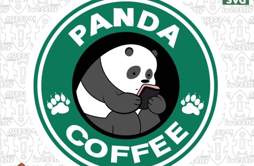Panda coffee escandalosos vector EPS estampado