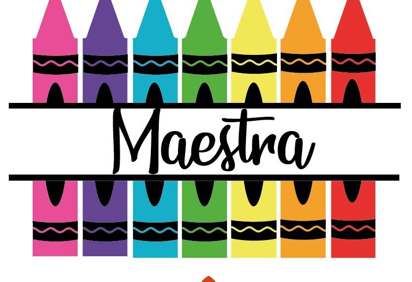 VECTOR CRAYOLAS DIA DEL MAESTRO MAESTRA EPS PDF