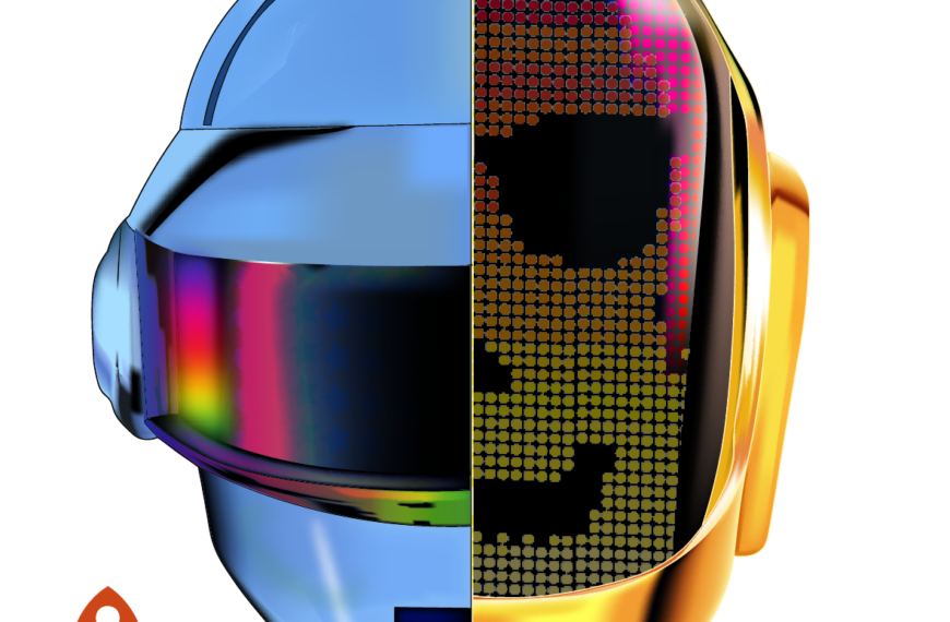Casco DaftPunk Colores Retro Vector EPS