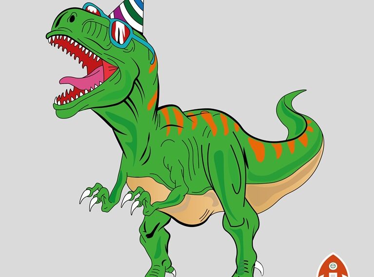 Dinosaurio Festivo Vector