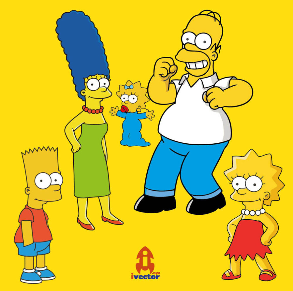 FAMILIA SIMPSON VECTOR EDITABLE EPS PDF