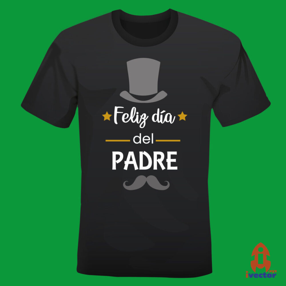 Feliz Día del Padre Playera vector
