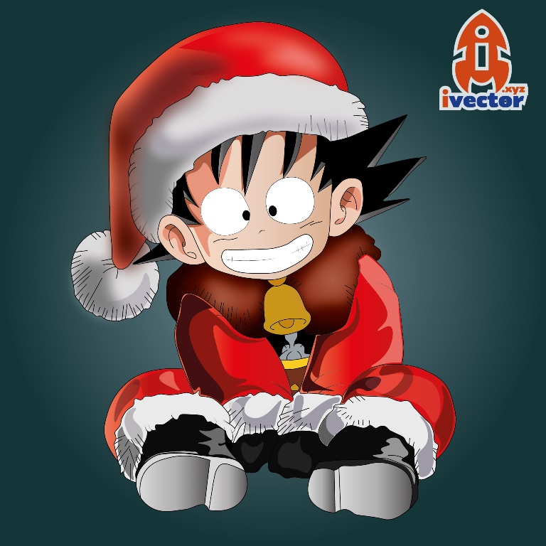 Goku Navideño Dragon Ball Vector Navidad