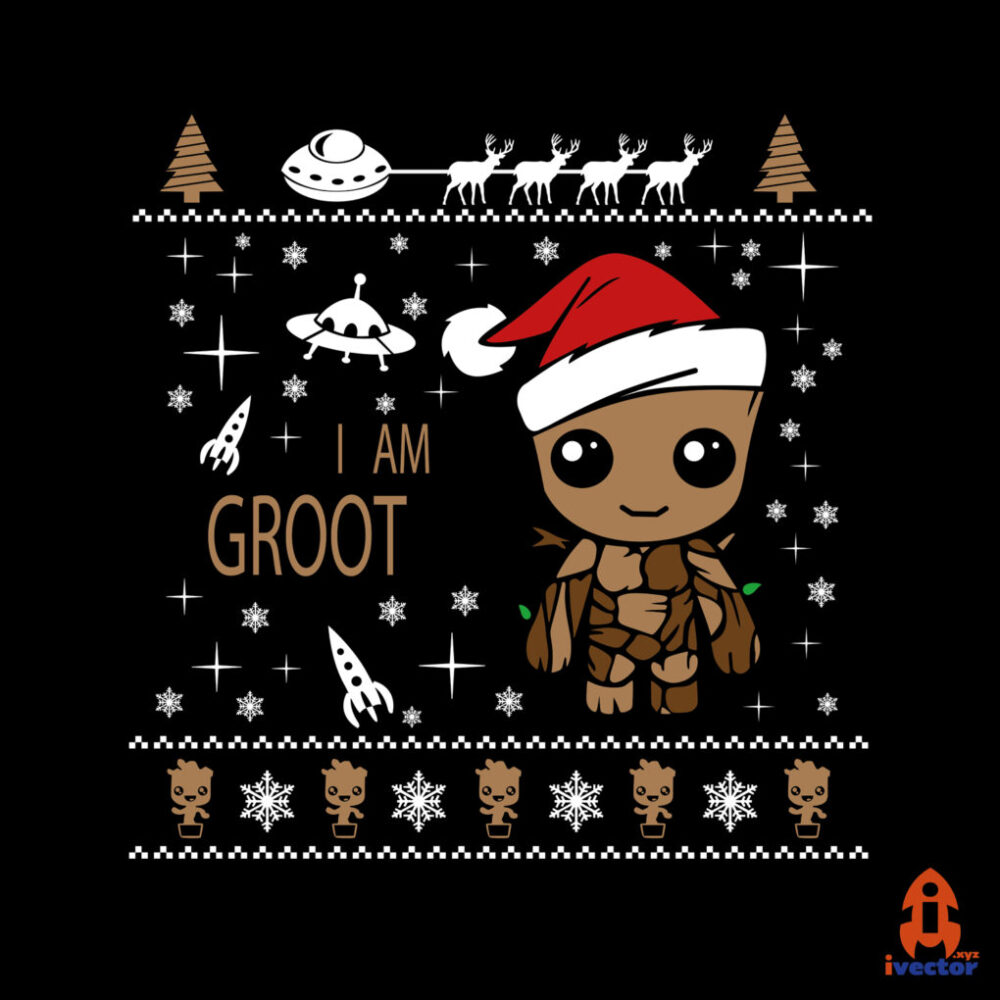 Groot Navideño Oscuro vector