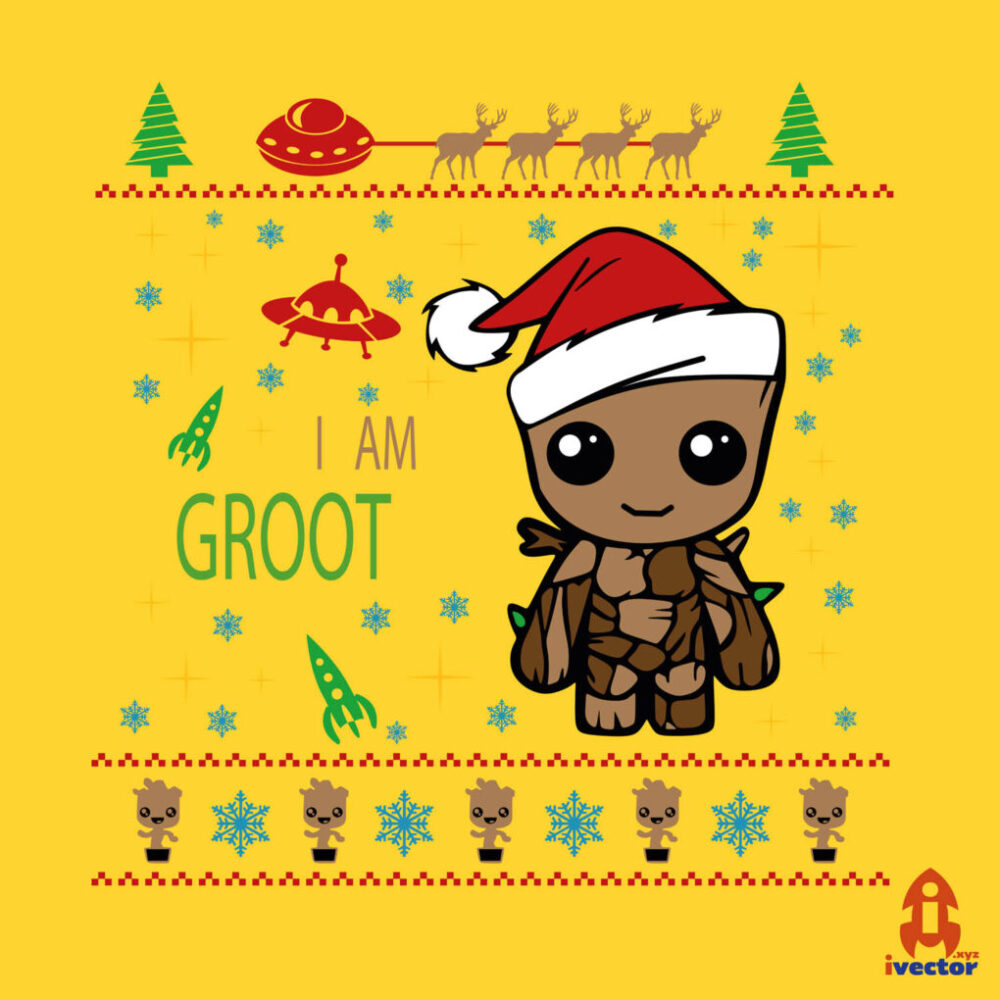 Groot Navideño Claro vector
