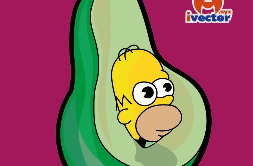 Aguacate Homero Simpson Vector