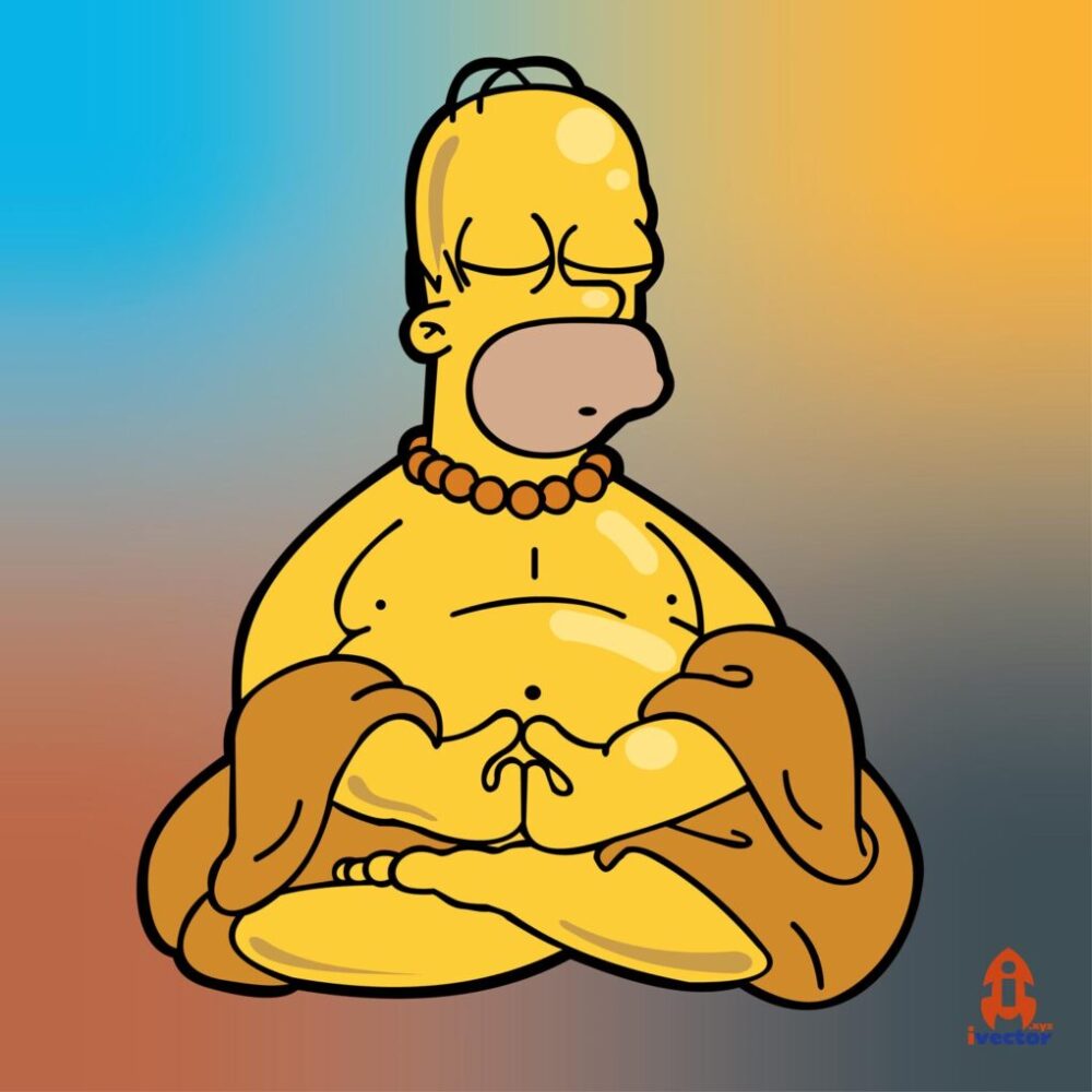 Homero Simpson Buda Vector