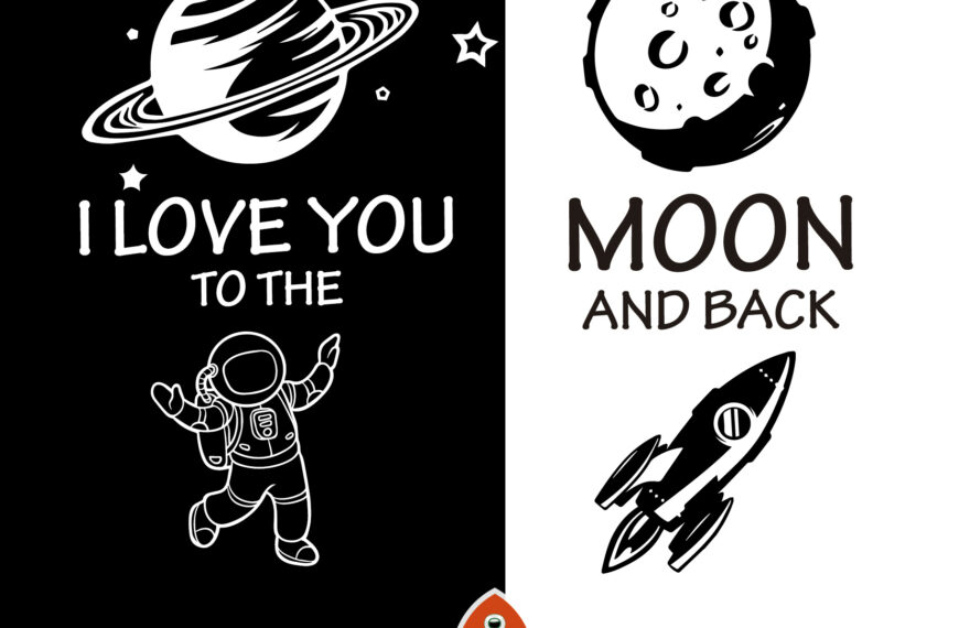 I Love You to the Moon and Back Vector