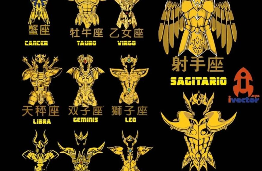 VECTOR ARMADURAS DORADAS DEL ZODIAQUE