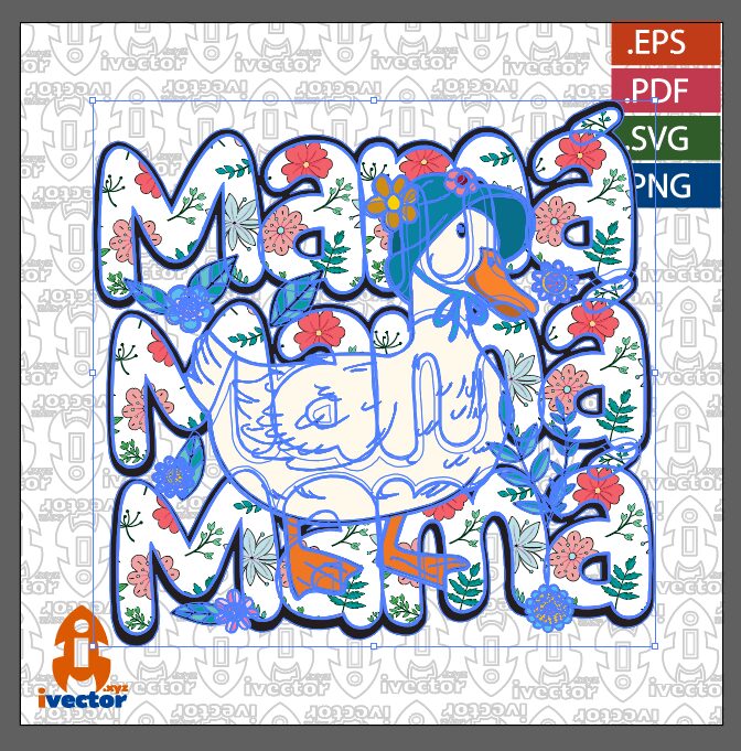 image-1 DIA DE LAS MADRES GANSA VECTOR EDITABLE