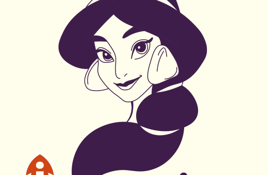 Princesa Jazmín Corte Vinil Vector