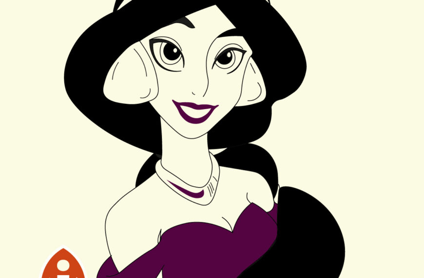 Princesa Jazmín Corte Vinil Vector