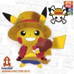 picachu luffy editable vector