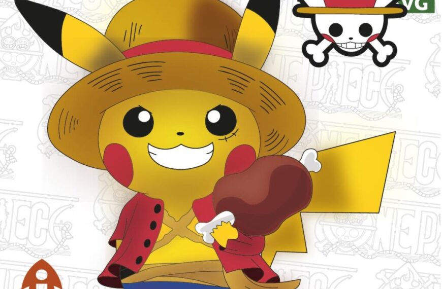 picachu luffy editable vector