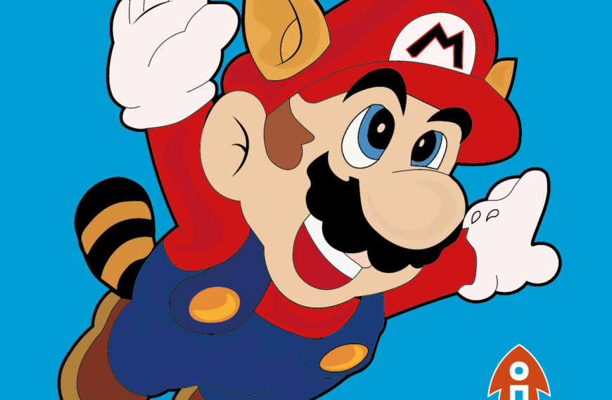 Mapache Mario Bross vector Eps Pdf