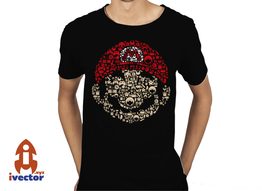 mario1-1024x748 Mario Bros Gamer vector