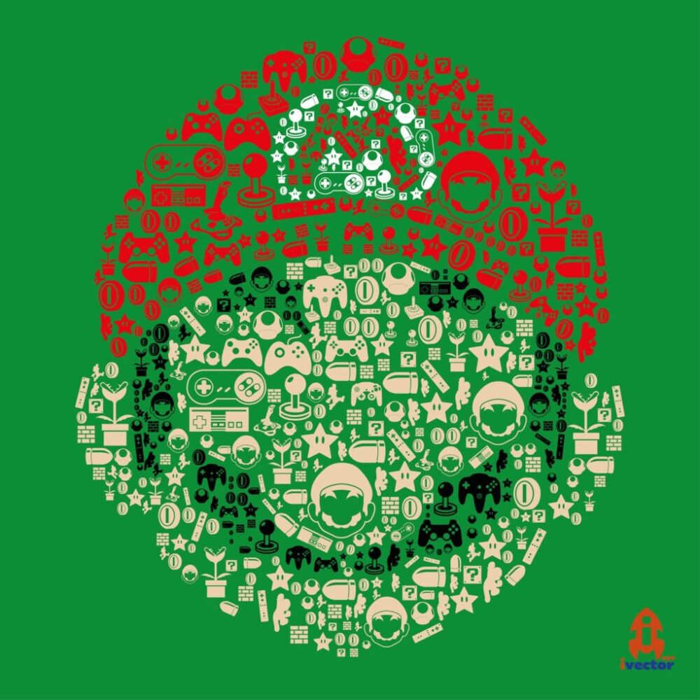 Mario Bros Gamer vector