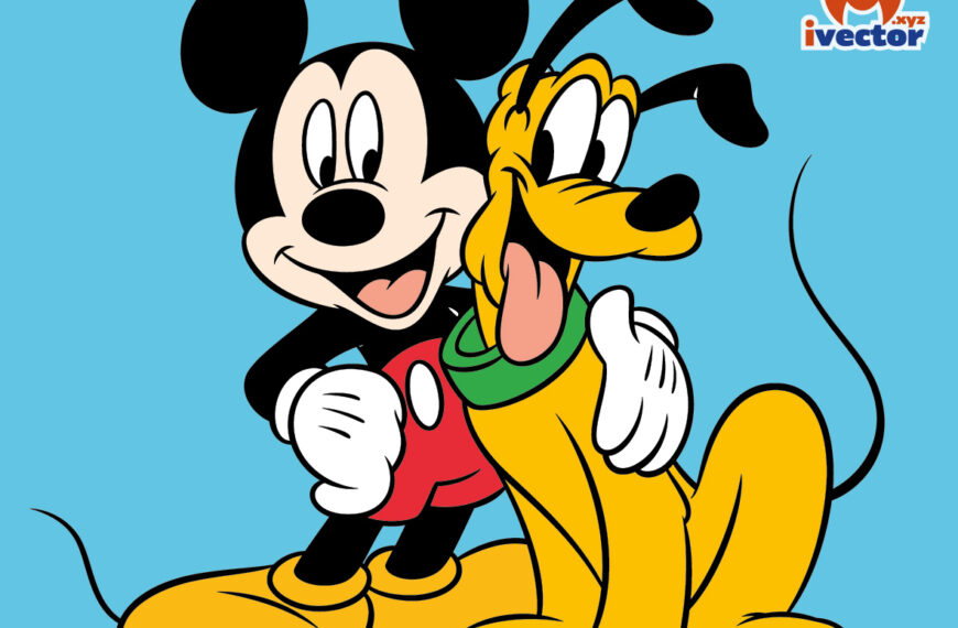 Mickey and Pluto Vector Eps