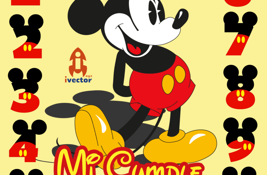 Mickey Cumpleaños Números Vector Eps Pdf