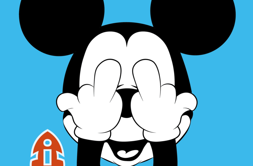 Mickey Mouse Seña Obcena vector