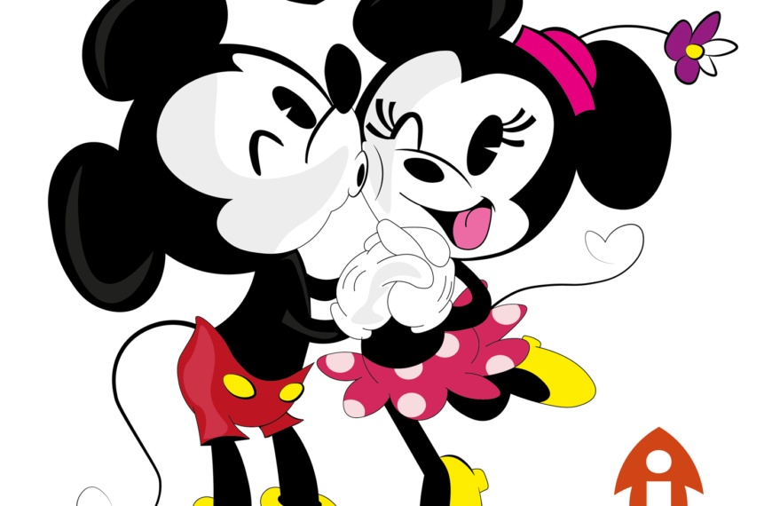 Mickey And Minnie Mouse Love Vector
