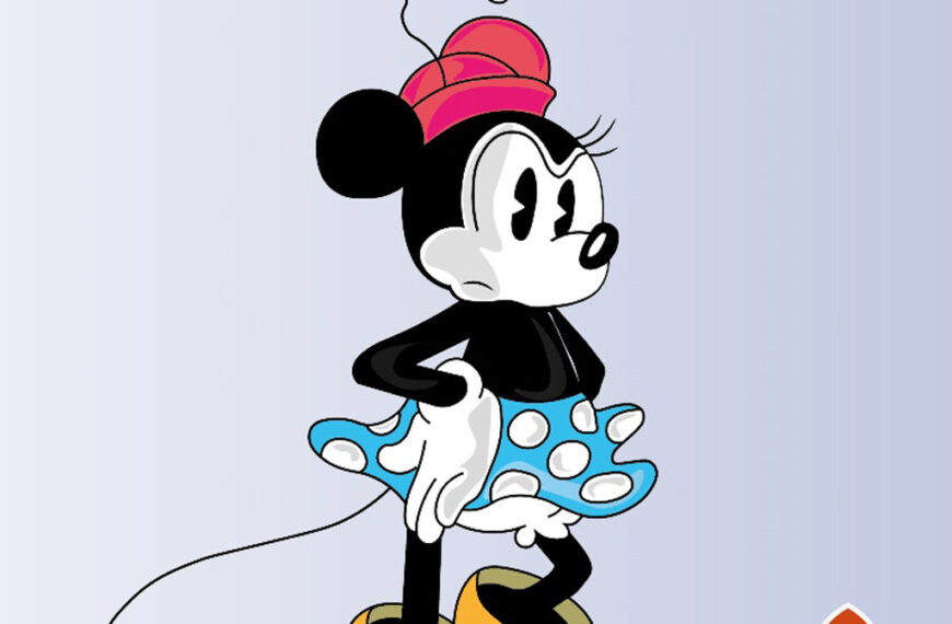 Minnie Mouse Retro Vector