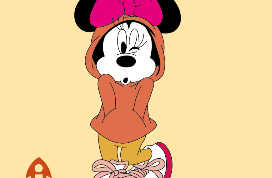 Minnie Mouse Abrigo Capucha Vector Eps PDF