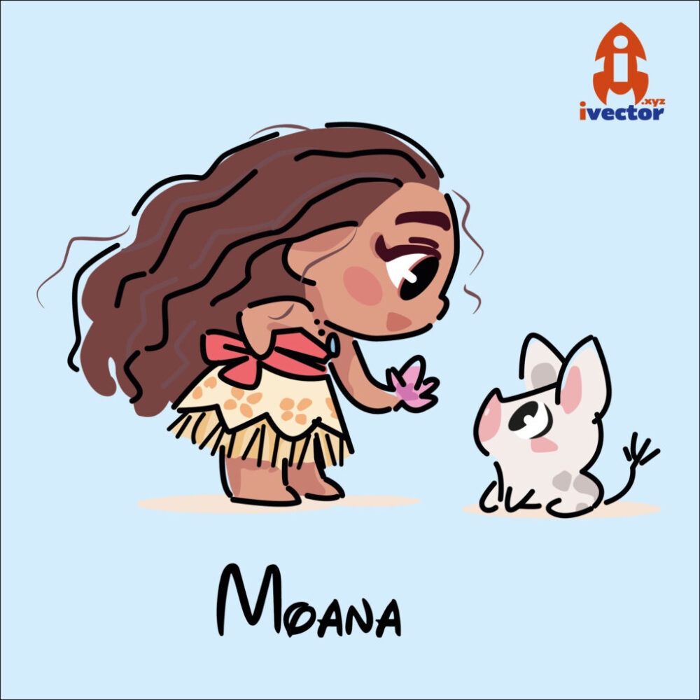Moana.- Princesas Disney Vector