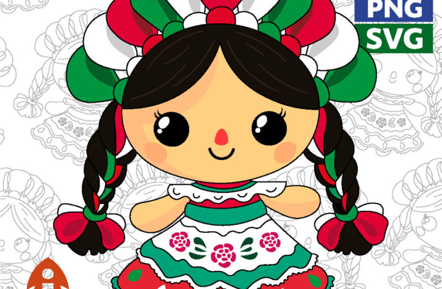 MUÑEQUITA MEXICANA VECTOR EDITABLE EPS PDF SVG