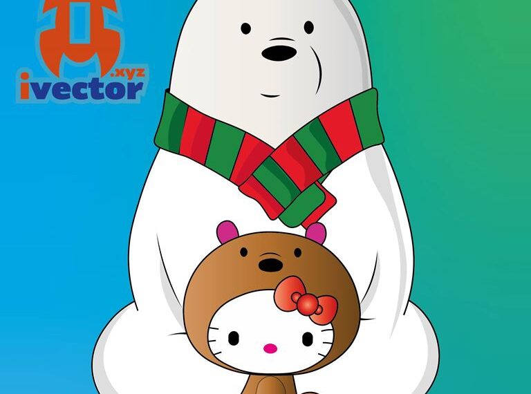Hello kitty y Oso Polar Vector VECTOR EDITABLE