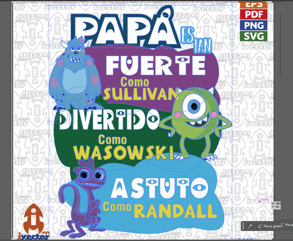 pa-es-tan-como-mostruo2 Papá Fuerte, Divertido y Astuto | Vector para Playera Día del Padre | SVG PNG EPS PDF