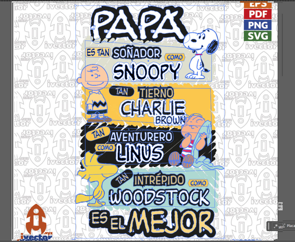 papa-es-como-perrito2 Papá Soñador, Tierno, Aventurero e Intrépido | Vector para Playera Día del Padre | SVG PNG EPS PDF