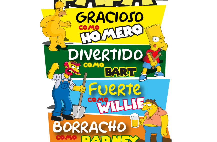 Papá es como Simpson vector Eps Pdf