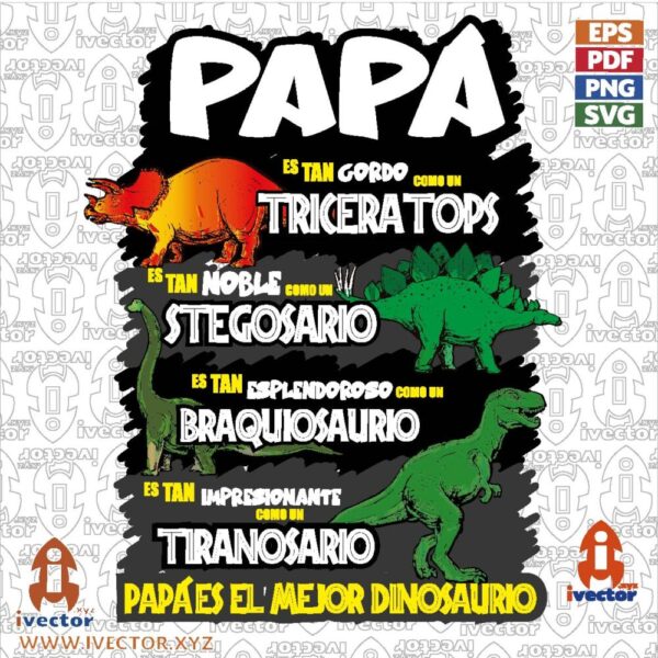 papa-es-el-mejor-dinosaurio_Mesa-de-trabajo-1-600x600 Vectores completamente editables