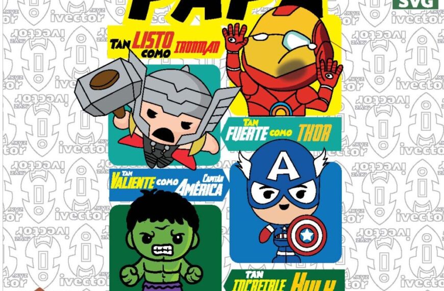 Papá es tan fuerte como…super Héroe Vector Eps Pdf