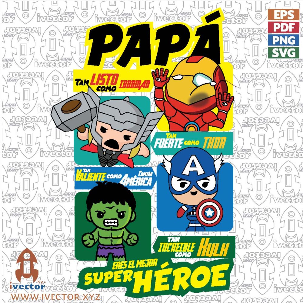 papa-es-el-mejor-vengador-01 VECTORES Y RECURSOS