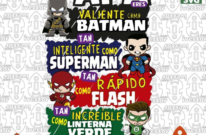 Papá es tan…. como DC heroes Vector Eps Pdf