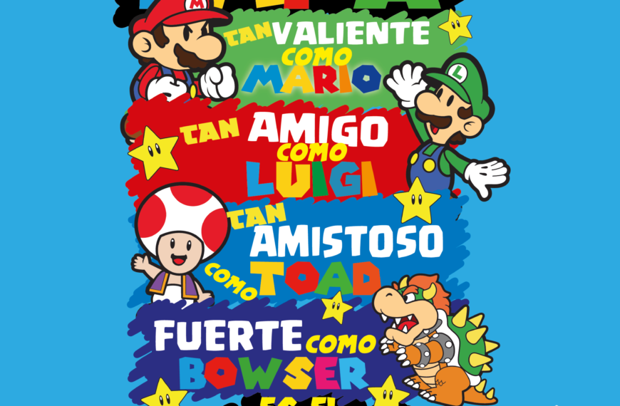 Papá es tan valiente … vector Mario Bros Eps PDF