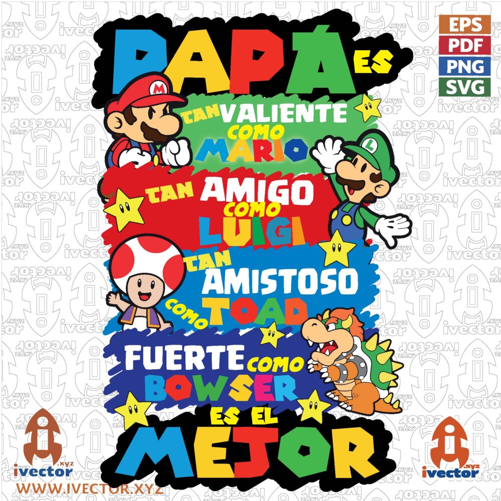 papa-es-tan-fuerte-como-mario-bros-01 VECTORES Y RECURSOS