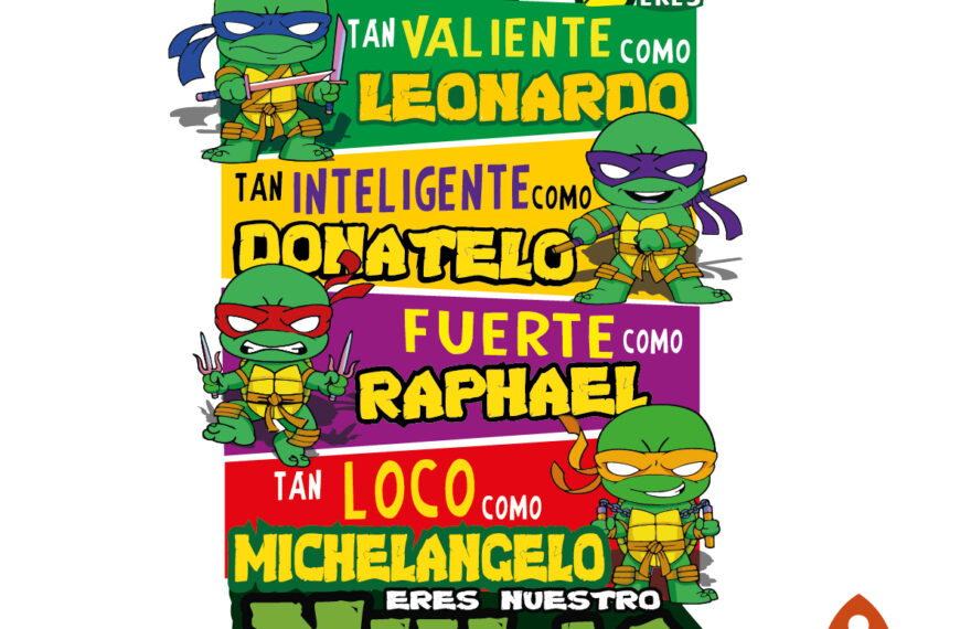 Papá es tan Valiente como Tortuga Ninja vector Eps PDf