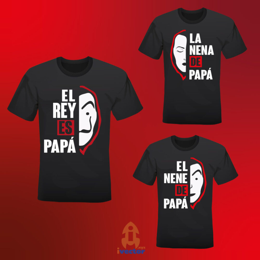 Papá es el rey logo Casa de Papel