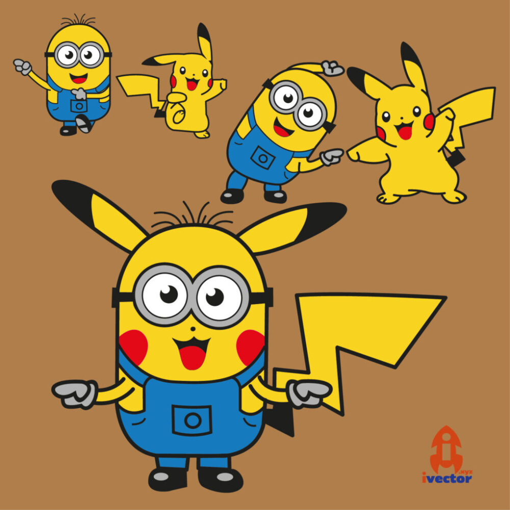 VECTOR PIKACHU ANIME FUSION MINION