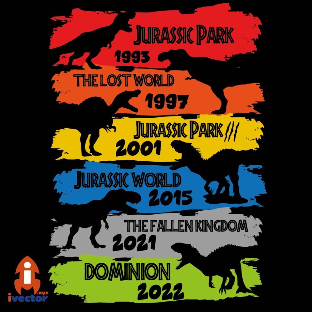 Cronología Jurassic Park-World Vector Eps Pdf