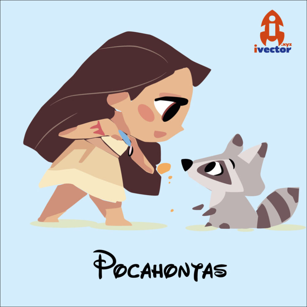 Pocahontas.- Princesas Disney Vector
