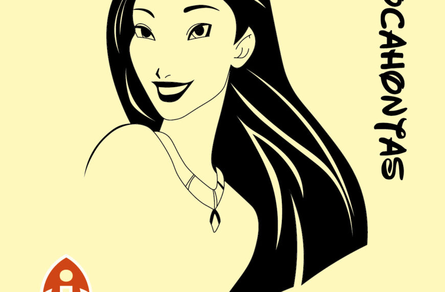 Princesa Pocahontas Corte Vinil Vector