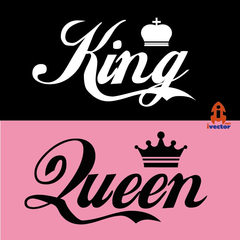 KING AND QUEEN VECTOR EDITABLE EPS PDF