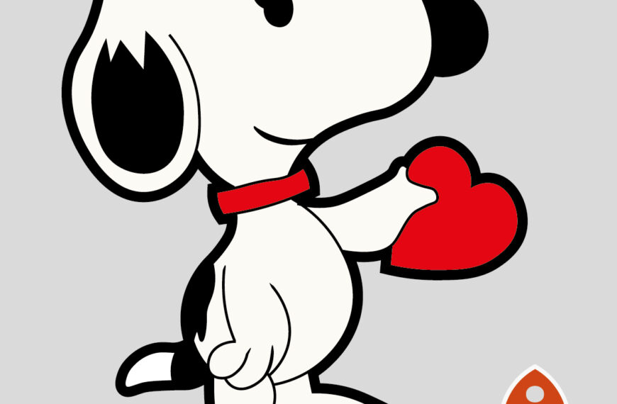 Snoopy Corazón vector corte vinil